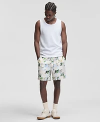 Mode of One Men's Floral Blocks 6-1/2" Pull-On Shorts, Macy's Exclusive