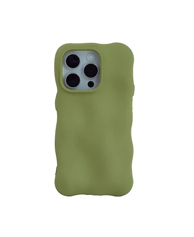 Auramma Matte Green Bubbles iPhone 15 Pro Case