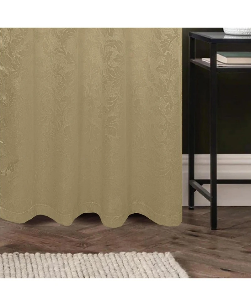 Olivia Gray 100% Polyester 200 Gsm Dyson Embossed Blackout Grommet Curtain Panel 54" x 90" Gold