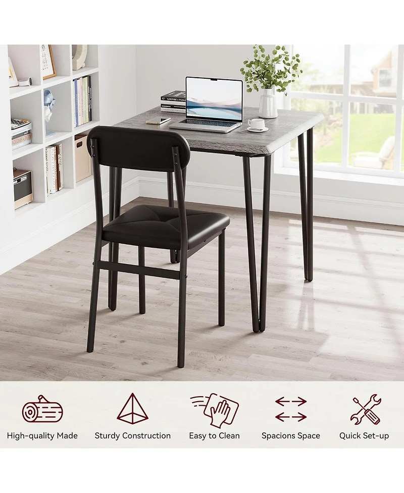 gaomon Dining Table Set for 4, Kitchen Table with Upholstered Chairs for Small Spaces