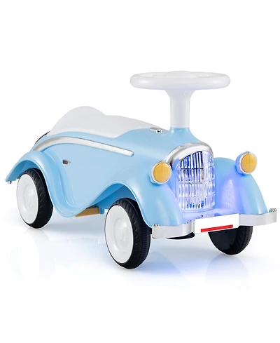 Slickblue Toddler Ride On Toy Classic Sliding Car with Horn & Led Headlight