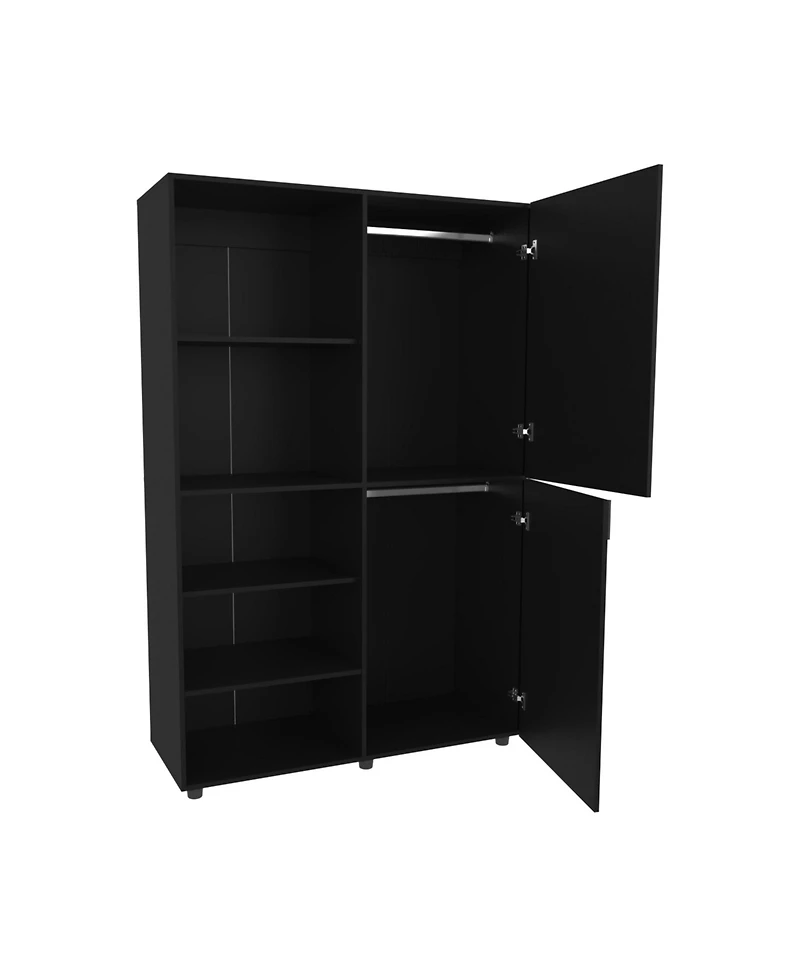 Fm Furniture Ollie 2-Door Wardrobe with Open Storage