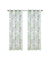 Olivia Gray 100% Polyester 140 Gsm Aiden Printed Textured Grommet Curtain Panel 54" x 90"