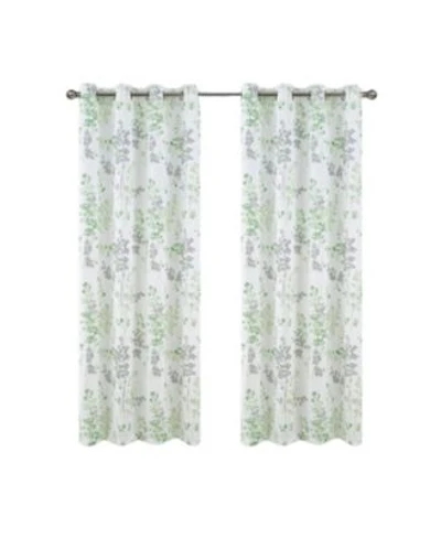 Olivia Gray 100 Polyester 140 Gsm Aiden Printed Textured Grommet Curtain Panel 54 X22 X 90 X22