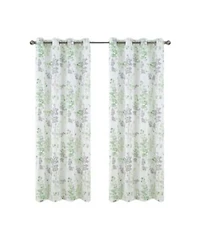 Olivia Gray 100 Polyester 140 Gsm Aiden Printed Textured Grommet Curtain Panel 54 X22 X 90 X22