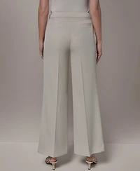 Donna Karan New York Petite High Waist Wide-Leg Pants