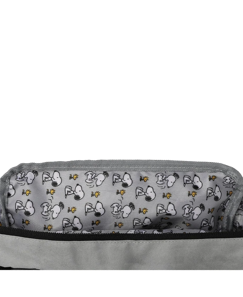Peanuts Snoopy Belt Bag, Zip Waist Pack, Grey Travel Pouch