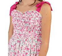 Rare Editions Girls' 7-16 Printed Woven Bodice Sleeveless Dress