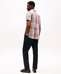 Tommy Hilfiger Men's Madras Plaid Short-Sleeve Shirt