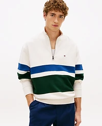 Tommy Hilfiger Men's Country Club Stripe Quarter-Zip Sweatshirt