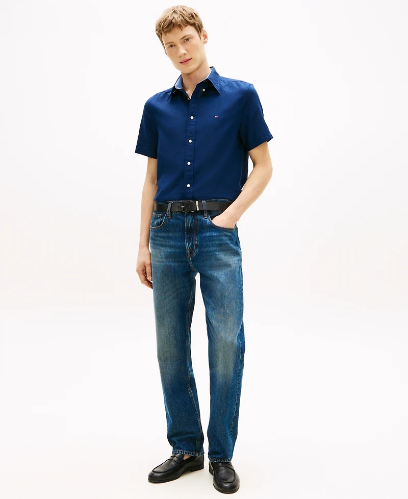 Tommy Hilfiger Men's Solid Short-Sleeve Shirt