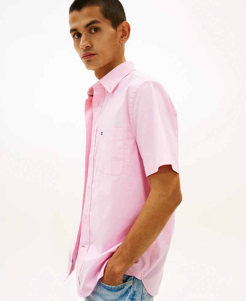 Tommy Hilfiger Men's Short-Sleeve Oxford Shirt