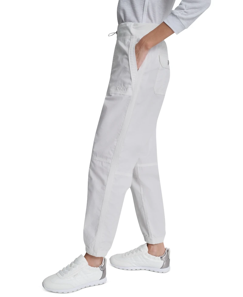 Dkny Sport Women's High Rise Bungee Waist Seamed Joggers