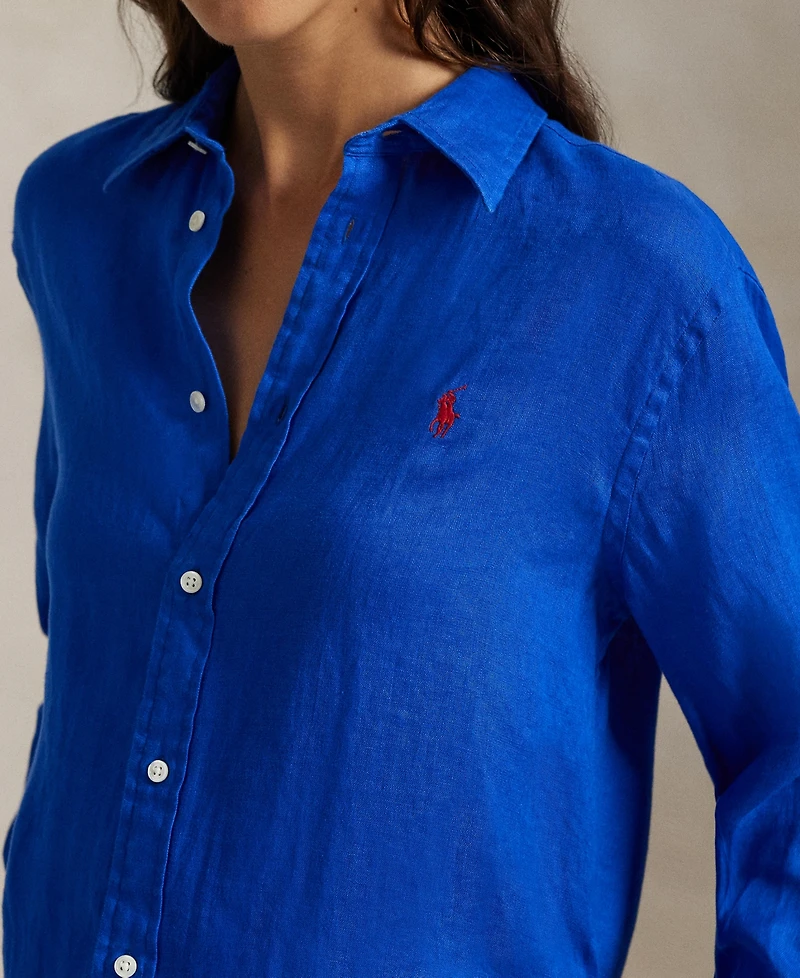 Polo Ralph Lauren Women's Point Collar Long-Sleeve Shirt