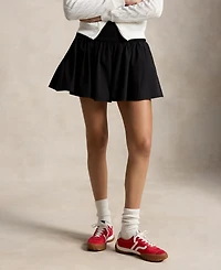 Polo Ralph Lauren Women's Mid-Rise Flounce A-Line Mini Skirt