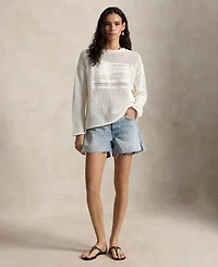 Polo Ralph Lauren Women's Rolled Crewneck Long-Sleeve Sweater