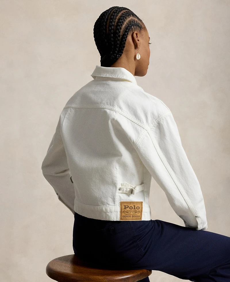 Polo Ralph Lauren Women's Spread Collar Long-Sleeve Trucker Denim Jacket