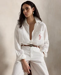 Polo Ralph Lauren Women's Point Collar Long-Sleeve Shirt