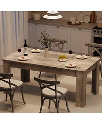 gaomon Dining Table for 4-6 Rectangular Dining Room Table with Large Table Top Farmhouse Wood Dining Dinner Table