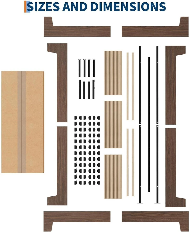 gaomon Full Size Wood Bed Frame,Platform Nature Bed with Strong Wooden Slats,No Box Spring Needed,Minimalist Bedroom Furniture,Easy Assembly