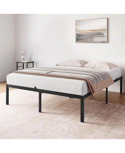 gaomon 14 Inch Queen Bed Frame with Storage,Metal Platform Queen Bed Frame No Box Spring Needed Steel Slat Support Easy Assembly