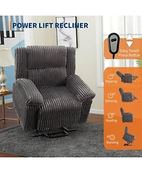 gaomon Power Lift Recliner Chair - Heat and Massage, Electric Lift Plush Recliner with Soft Padded Seat, Back Support & Armrests