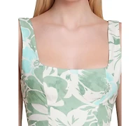 Avec Les Filles Women's Printed Bustier Mini Dress