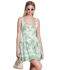 Avec Les Filles Women's Printed Bustier Mini Dress
