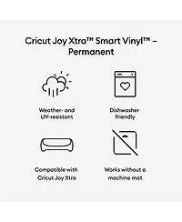 Cricut Joy Xtra Smart Vinyl Matless Permanent Vinyl, Variety Sampler - 9.5 in x 24 in (6 ct)