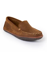 Minnetonka Men's Venetian Tread Suede Slip Ons