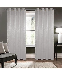 Olivia Gray 100% Polyester 200 Gsm Dyson Embossed Blackout Grommet Curtain Panel