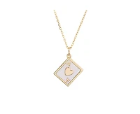 Ace of Hearts Pendant Necklace in 14k Gold Finish