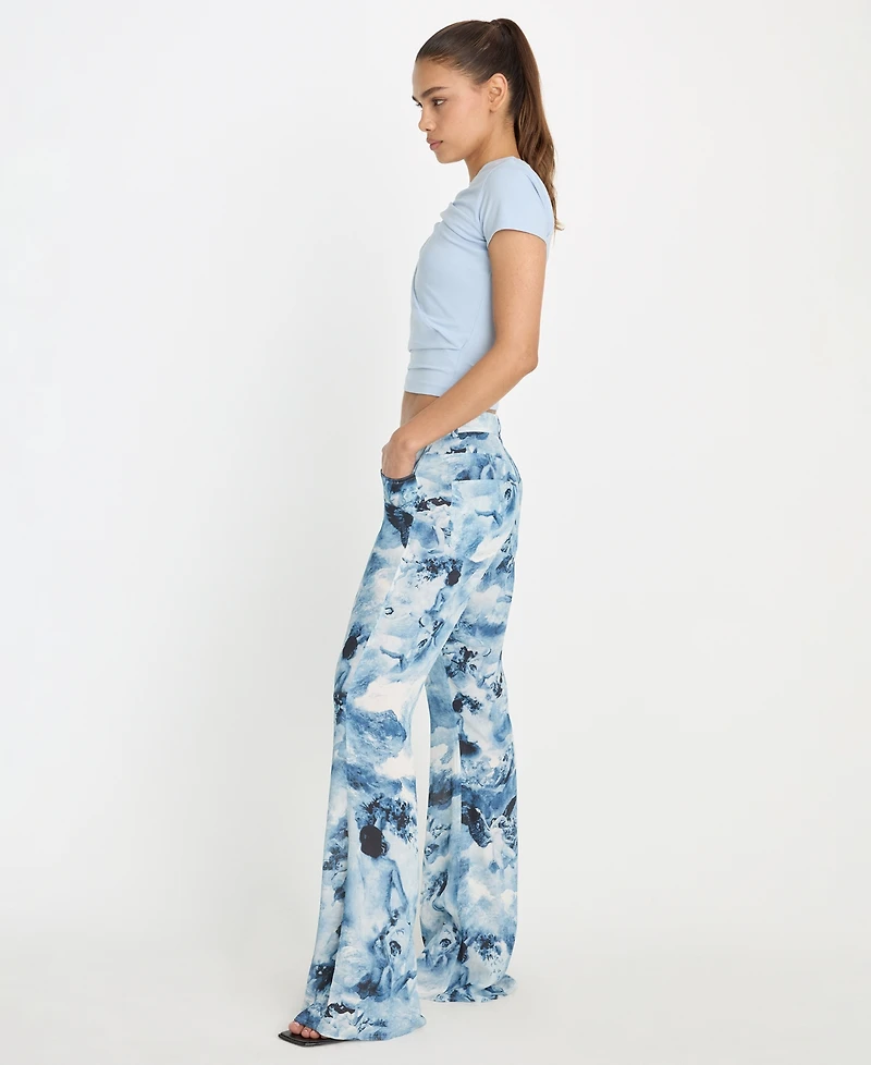 Good American Women's Printed Flare Pants