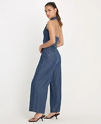 Good American Women's Denim High-Rise Cropped Wide-Leg Trousers