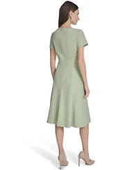 Calvin Klein Women's Twist Neck Midi Dress