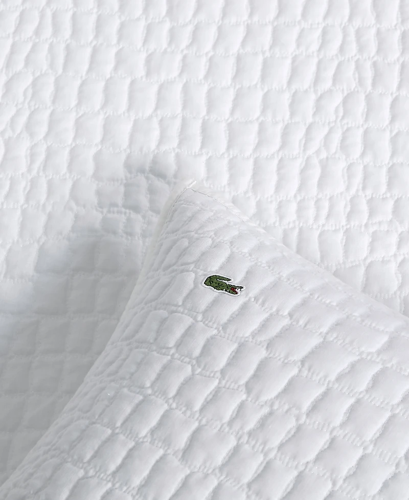 Lacoste Home Croc Scale Cotton 3-Pc. Quilt Set, King