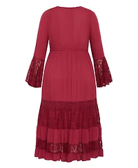 City Chic Women's Tisha Lace Maxi Dress