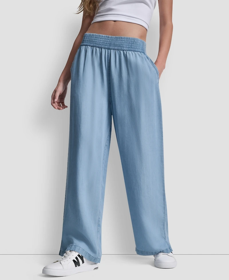 Dkny Jeans Women's Pull-On Wide-Leg Ankle Pants