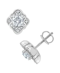 Macy's Diamond Screw Back Earrings (1 ct. t.w.) in 10k White Gold