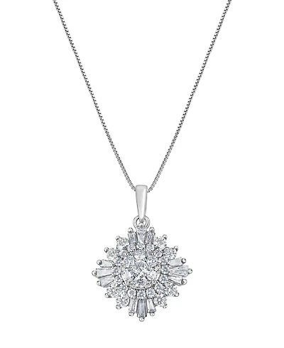 Macy's Diamond Pendant Necklace (1 ct. t.w.) in 14k White Gold