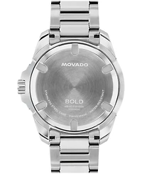 Movado Men's Bold Verso S Swiss Quartz Stainless Steel Watch, 42mm