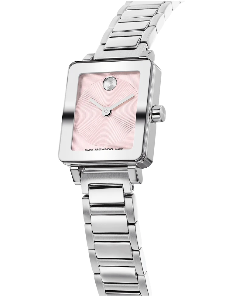 Movado Women's Bold Evolution 2.0 Mini Tank Swiss Quartz Stainless Steel Watch, 20x23mm