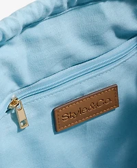 Style & Co Whip-Stitch Soft 4-Poster Tote