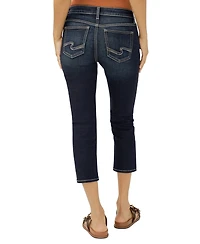 Silver Jeans Co. Women's Elyse Mid Rise Luxe Stretch Capri