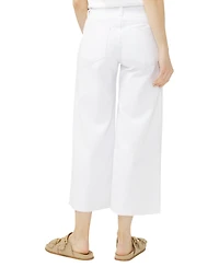 Silver Jeans Co. Women's Suki Mid Rise Cropped Wide Leg Luxe Stretch