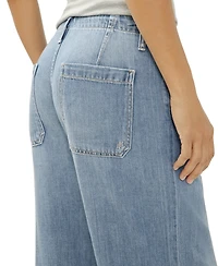 Silver Jeans Co. Women's Mid Rise Wide Leg Drawstring Ankle