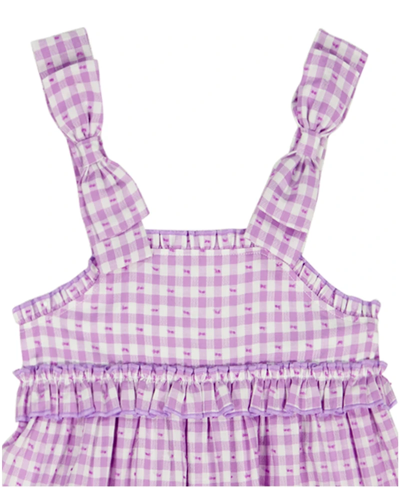 Kids Headquarters Girls' 2T-6X Plaid Ruffled Tunic and Capri Leggings, 2-Piece Set