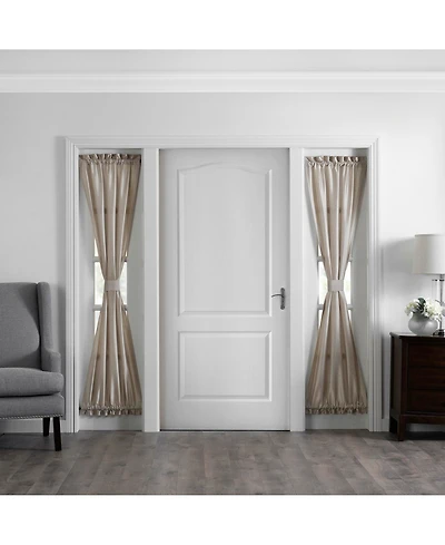 Colette Faux Silk 28" x 72" Sidelight Door Window Panel