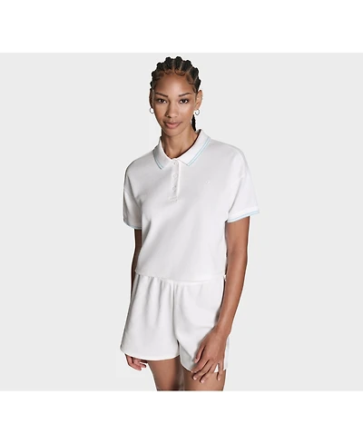 Converse Women's Cropped Waffle Polo