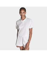 Converse Women's Cropped Waffle Polo
